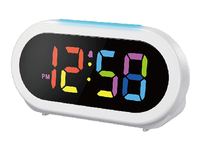 Jam Alarm LED pengisian daya cerdas 2-in-1, dioperasikan baterai Dekorasi Desktop Modern, fitur bangun untuk penggunaan di rumah