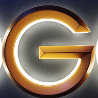 Enseigne en métal 3D biseautée avec lettres LED personnalisées pour logo mural d'entreprise