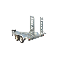 Remorque pour mini-excavatrice à essieu tandem entièrement soudée 10x6