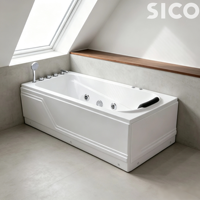 Baignoire autoportante écologique SICO avec bain à remous et massage par air, SPA à bulles pour une personne, idéale pour appartement