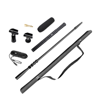 Tige d'extension de microphone dynamique GAZ-EX1 3.2M/3.8M Interview en carbone Film rétractable filaire omnidirectionnel Crew Pick Bar Booms Pole