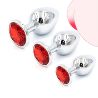 Lot de 3 Plugs Anaux Métalliques – Jouets Sexuels pour Femme/Homme/Couples – Jeu Adulte Masturbateur Anal S/M/L – Diamond Sex Shop