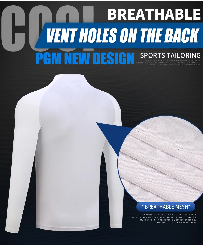 PGM YF181 Golf Long Sleeve Breathable White Shirt
