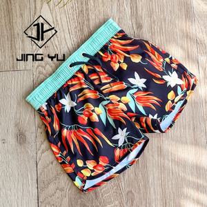 กางเกงขาสั้นเด็กเล็กขายส่ง ลายฮาวาย กางเกงขาสั้นเด็กผู้ชาย ผลิตตามสั่ง ทำจากไนลอนรีไซเคิล - Product Image 3