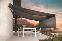 Auvent extérieur à bras pliant pare-soleil fenêtre en aluminium auvent rétractable lumière LED motorisé auvent rétractable mural