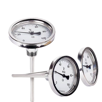 Termometer Bimetal trafo tipe bawah kualitas tinggi termometer industri baja tahan karat termometer Bimetal