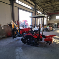 Mini tractores sobre orugas para implementación agrícola con Tiller 4WD Modelo usado Equipo rentable para tierras agrícolas