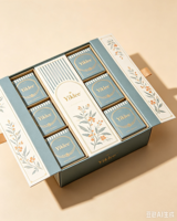 Collezione di Lusso di Bustine di Tè ai Fiori di Alta Qualità, Scatola a Doppia Apertura con Chiusura Magnetica, Confezione Regalo per Banchetti e Feste