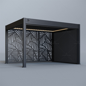 Vente en gros en usine en Chine Gazebo extérieur moderne à toit louvre Couverture de patio Jardin Pergola bioclimatique motorisée en aluminium 3x4m - Product Image 1