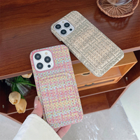 Coque de téléphone à texture tissée avec emplacement pour une seule carte pour iPhone 18 Pro Max 17 16 15 14 13, fine, antichoc, protection arrière