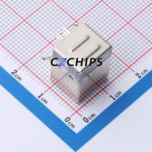 ZX-TYPEB-2-WCM4 USB Connector Bent Lead Through Hole Connector Type-B Female Right Angle Insert 4P - Product Image 2