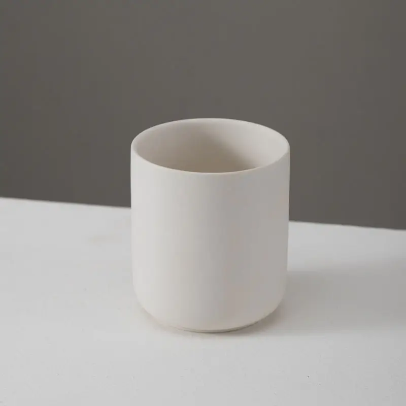 Pot Bougie Nordic Custom Porcelain Candle Holder Wholesale Bulk Candle Making Cup Matte Ceramic Empty Candle Jar With Box
