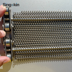 Thực phẩm thép không gỉ dệt Flex vành đai truyền đạt dây lưới vít Loại Chuỗi liên kết băng tải băng tải - Product Image 1