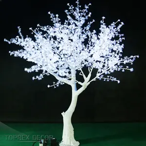 La dimensione può essere personalizzata per esterni e interni luci per decorazioni di nozze a Led albero artificiale di fiori di ciliegio bianco da 8 piedi