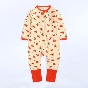 Printemps-Automne Nouveau Bébé Barboteuse Mignon Super Infantile Vêtements Tricotés Survêtement Fermeture Éclair Imprimé Bambou Combinaison pour Nouveau-nés Décontracté - Product Image 1