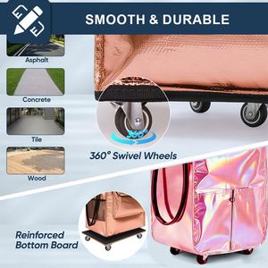 Bolsa de Compras Impermeable de Gran Capacidad, Carrito de Compras Resistente y Portátil para Supermercado, Camping, Viajes, Mudanzas y Tienda - Product Image 5
