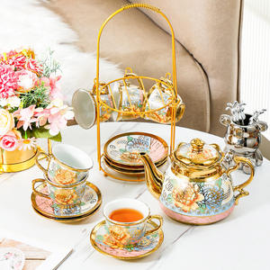 Petit ensemble moderne et luxueux de 6 pièces en céramique et porcelaine pour la maison Tasse à eau pour le thé et le café de l'après-midi de style <span class=keywords><strong>palais</strong></span> européen - Product Image 1