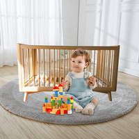 Lit bébé multifonctionnel en bois massif moderne et écologique, sans laque, pour chambre à coucher, fabriqué en Chine