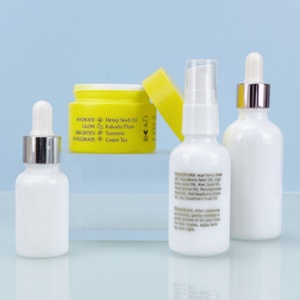 Wholesale 10ml 15ml 20ml 30ml 50ml 100ml White Opal Glass <b>Bottle</b> Empty Essential Oil <b>Dropper</b> <b>Bottles</b> with Aluminum Silver Cap - Product Image 2