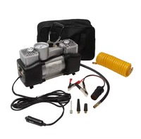 Compresseur d'air miniature portable 12V à double cylindre, pompe électrique ABS, gonfleur de pneus électrique, outils pour voiture