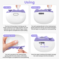 Meilleure Vente : Coupe-Ongles Électrique 2-en-1 Rechargeable USB avec Polissage Automatique et Lime à Ongles Électrique