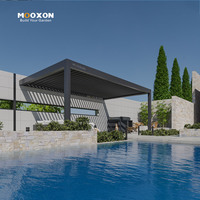 Mooxon Pergolas 6x3 Aluminium extérieur persienne Aluminium contrôle intelligent Angles rétractables lames Pergola personnalisée