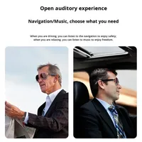 Lunettes Intelligentes de Mode Aviateur BT 5.4 IPX5 Étanches Lunettes de Soleil Sans Fil Assistant Intelligent Appel Musique Lunettes Intelligentes Portables