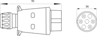 ANKA Nouveau connecteur de remorque en aluminium/laiton de type N ISO1724 12V 7P pour remplacement