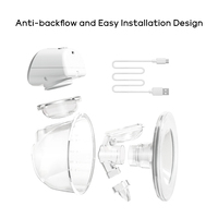 Tire-lait portable mains libres OEM Bebebao sans fil, avec gobelet de collecte de lait de 240 ml, aspiration indolore, machine à lait pour femmes, allaitement