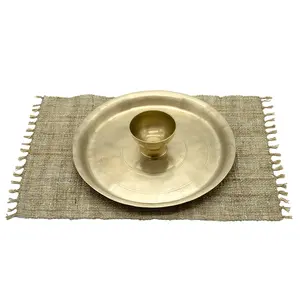 Material-hand Crafted-eco Friendly-biodegradable-sleep Free Wild Organic Hemp Dining Table Plate Placemat-cup Glass Natural