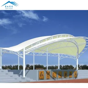 سقف رياضي من SEPI مخصص 2024 جديد بهيكل غشائي مرن من PVDF وPTFE وETFE سقف ساحة رياضي معماري