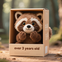 Emballage d'animaux en peluche, jouets pour enfants, boîtes d'emballage pliantes avec carte en papier imprimé de couleur, boîtes personnalisées avec fenêtre en PVC, boîte d'emballage avec propre logo