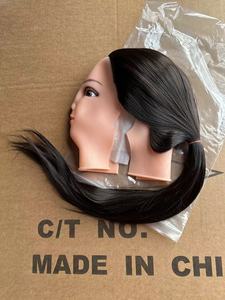 Cabeza de Maniquí de Fibra para Entrenamiento de Peluquería, sin Orejas, Cabeza de <span class=keywords><strong>Muñeca</strong></span> con Cabello Rizado para Prácticas de Peluquería - Product Image 6