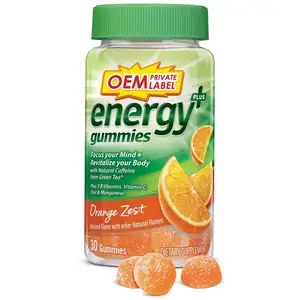 Enerji öncesi egzersiz chewables yetişkin Preworkout takviyesi özel etiket için Amino asitler sakızlı kas güçlendirici ile enerji Gummies