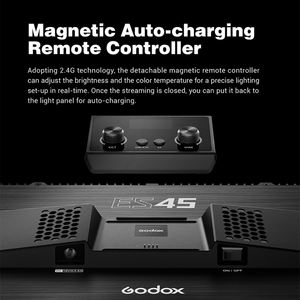 Kit de Luz LED Godox E-Sports <span class=keywords><strong>ES45</strong></span> 2800K-6500K con Barra de Montaje, Aplicación y Control Remoto para Fotografía en Vivo de Juegos de Youtube y Estudio - Product Image 5
