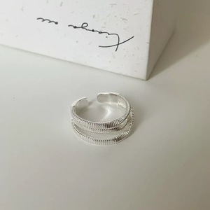 Multi Layered <b>Open</b> <b>Ring</b> S925 Sterling Silver Women's Elegant Fashionable Everyday Wear - Product Image 2