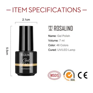 ROSALIND logo personalizzato oem occhio di gatto di colore che cambia luminoso gel uv per unghie/ha condotto la lampada variopinta del gel del chiodo per disegno di arte del chiodo
