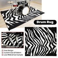 Tapis insonorisant personnalisé OEM&ODM pour batterie, tapis de scène pour performance musicale, tapis de sol pour batterie avec logo