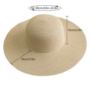 Hot bán cổ điển đơn giản đa màu vòm mũ rơm bên bờ biển UV bảo vệ rộng vành bện Mũ mặt trời - Product Image 3