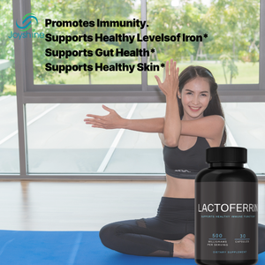 Lactoferrin 500mg - Powerful Serving Size-Supports Healthy Immunity, <strong>Iron</strong> Utilization &amp; Absorption30cps - Product Image 3