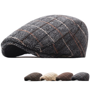 Người Đàn Ông Mùa Đông Ivy <span class=keywords><strong>Hat</strong></span> Bán Buôn Retro Dày Màu Sắc Ấm Áp Lưới Anh Beret Ivy <span class=keywords><strong>Hat</strong></span> - Product Image 1