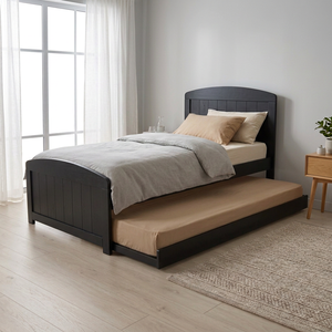 Base de Cama Individual Europea con Cama Nido Extraíble Suave - Construcción Sólida de Radiata/MDF - Product Image 6