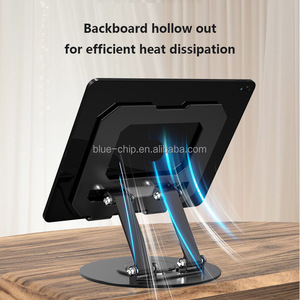 <strong>Aluminium</strong> Alloy Portable <strong>Desk</strong> 360 Rotatable &amp; Height Adjustable Metal <strong>Stand</strong> for Tablets &amp; <strong>Laptops</strong> Supports Mobile Devices