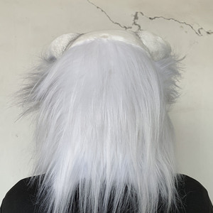 Máscara de látex de perro <span class=keywords><strong>husky</strong></span> esponjoso de aspecto realista - Disfraz de fiesta con pelo para Halloween y Cosplay - Product Image 6