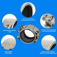 Collier de serrage de réparation anti-fuite en acier inoxydable pour raccords de tuyaux PN16, pour conduites d'eau sous pression et d'huile, taille 30 mm