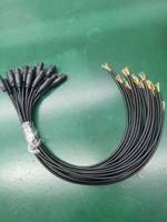 Connecteur femelle étanche M12 6 broches en cuivre avec câble plat en PVC de 15 cm 60V 26AWG IP68 pour l'industrie automobile et l'éclairage LED