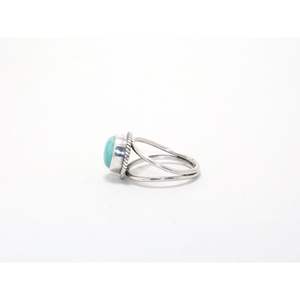 Bagues en argent amazonite faites à la main à bas prix pour femmes de l'exportateur et du fabricant indiens à bas prix bijoux - Product Image 3