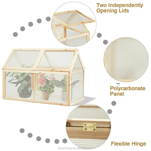 Petites mini serres de jardin imperméables portatives extérieures en <span class=keywords><strong>bois</strong></span> pour des légumes de plantes - Product Image 5