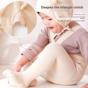 कोरियन शैली के बच्चे के कपास वसंत शरद ऋतु में नग्न पेंटीहोज बच्चों के लिए फुटलेस वेटलिफ्टिंग पैंट - Product Image 3