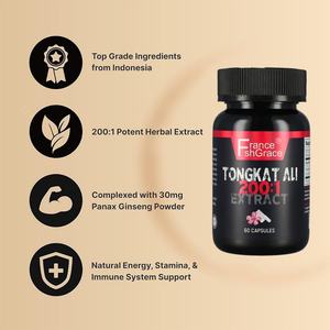Cápsulas de Tongkat Ali para Hombres, 1,250 mg por Porción, Extracto de Eurycoma Longifolia 200:1, Apoya la Salud y Energía Masculina - Product Image 5